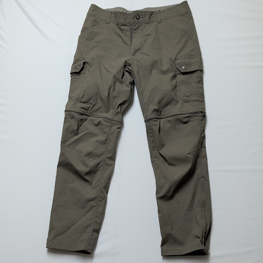 Kuhl 36x 32 Renegade Convertible Men's Cargo Pants - Olive Green